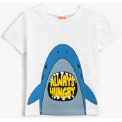 Resim Koton Bisiklet Yaka Normal Kalıp Baskılı Beyaz Bebek T-Shirt - 2Smb10010Tk 