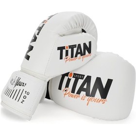 Resim Titan Sport Beyaz Boks Eldiveni 10 Oz Beyaz 