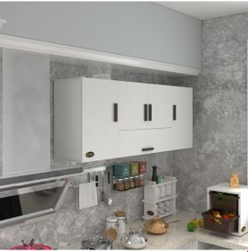 Resim Kenzlife hazır mutfak acus22 byz 060*150*22 mutfak banyo dolabı kapaklı raflı 