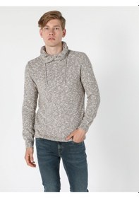 Resim Colin's Regular Fit Sal Yaka Gri Erkek Kazak CL1054819_Q1.V1_BME 