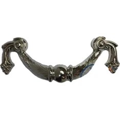 Resim Dekoratif Zamak Üzümlü Kulp - 64MM, Nikel, 1 Adet - Lisinya 