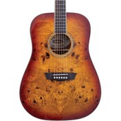 Resim Washburn Deep Forest Burl Amber Fade Akustik Gitar 