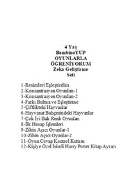 Resim Önel Yayıncılık BambinoYUP 4+ Yaş Zeka Geliştirme Seti + Kişiye Özel İsimli Harry Potter Kitap Ayracı 