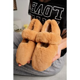 Resim Ultra Yumuşak Peluş Kadın Ev Babeti Ses Yapmaz Hafif Taban Panduf 