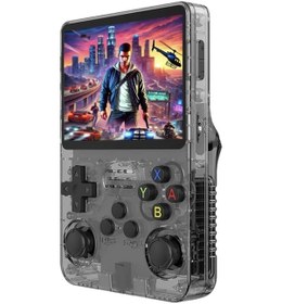 Resim R36s Siyah Retro Oyun Konsolu 3.5" Ips Hd Ekranlı, 15.000+ Oyunlu, 64gb Destekli Taşınabilir Arcad 