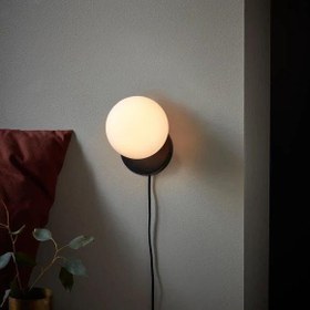 Resim Rsylight Retro Metal Glop Camlı Kablolu Fişli Dekoratif Duvar Aplik 