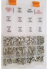 Resim Alüminyum Dövme-Ezme Perçin Seti 435 Parça -Farklı Ölçülerde Set 