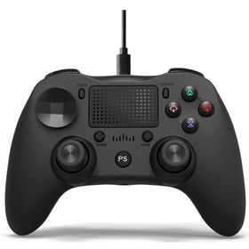Resim Maiyame Usb Kablolu Gamepad: Ergonomik Dokunmatik Panel, Çift Joystick, Çıkarılabilir Usb Kablosu Siyah Oyun Kumandası 