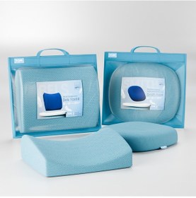 Resim Fom Smith Ve Bels Visco Anatomik Oturma Simidi Ve Bel Destekli Ortopedik Yastık Ofis Seti Açık Mavi 