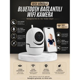Resim Gece Görüşlü Bebek Kamerası Telefondan Canlı Takip Özellikli 
