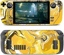 Resim VEUENNS Full Set Games Decal Skin for Steam Deck console handheld gaming pc,Specially designed vinyl applique skin to Full steam deck coverage,provides protection and improves the feel of the trackpad 