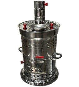 Resim Odunlu Tek Musluklu Çelik Semaver 5 Lt -126 