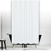 Resim Zethome Jackline Banyo Duş Perdesi 0010 Beyaz Tek Kanat 240 x 200 cm 