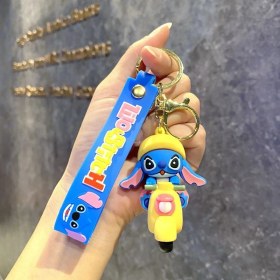 Resim Baijiafu2 Yeni Çizgi Film Animasyon Stitch Serisi Yumuşak Kauçuk Anahtarlık Bebek Çantası Kolye Anahtarlık Küçük Hediye (Yurt Dışından) 