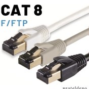 Resim Irenis CAT8 Kablo F/FTP LSZH Ethernet Network LAN Ağ Kablosu 5 M-Gri 