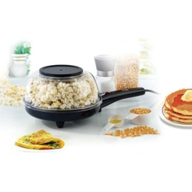 Resim 3'ü 1 Arada Siyah Mısır Patlatma, Krep ve Omlet Makinesi, 0-5 Kişilik 