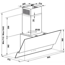 Resim Hafele Luce Duvar Tipi Davlumbaz 