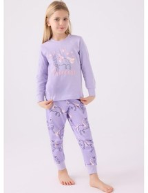 Resim Roly Poly 3477 Princess Kız Çocuk Lila Uzun Kol Pijama Takım Lila 