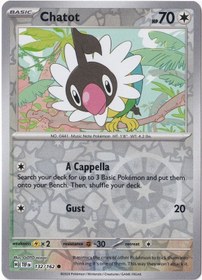Resim Chatot Reverse Holo 132/162 - Temporal Forces - Pokemon Kartı Mint 