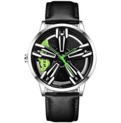 Resim Bosphorusboutique02 Fngeen Metal Erkek Saati Siyah-beyaz 44mm Çelik Deri Kayış, 30m Su Geçirmez, 12mm Kalınlık Siyah - Beyaz 