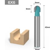 Resim 2Liyao 6x6 1 Adet 6mm Shank Cnc Araçları Katı Karbür Yuvarlak Burun Uçları Yuvarlak Burun Koyu Çekirdek Kutusu Yönlendirici Bit Çalkalayıcı Kesici Aletler Ağaç Işleme Için (Yurt Dışından) 