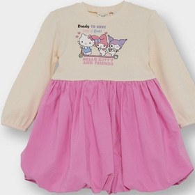 Resim Defacto Kız Bebek Hello Kitty Uzun Kollu Fitilli Kaşkorse Elbise G0370a525wnpn179 Pembe 