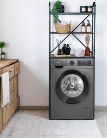 Resim Bye Concept More Metal Ayaklı 3 Raflı Banyo Rafı Çamaşır Makinesi Üstü Dekoratif Raf Askılık Organizer 