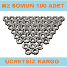 Resim M2 Somun- Metrik 2 MM Somun 100 Adet 