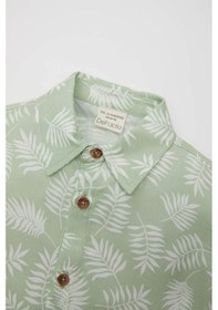 Resim Defacto Erkek Bebek Desenli Kısa Kollu Gömlek C3442A524SMGN1207 Yeşil 