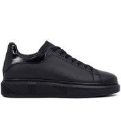 Resim Derimod Erkek Siyah Bağcıklı Kalın Tabanlı Deri Sneaker,Kışlık Spor Ayakkabı 25WFD650418 