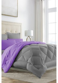 Resim Alla Turca Çift Taraflı Lux Silikon Yorgan - Tek Kişilik Özel Çantalımor-gri 