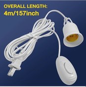 Resim Dashanshop 13 Ft Uzatma Kablolu E26 E27 Duy Lamba Anahtarlı Us Priz Mutfak Yatak Oda 