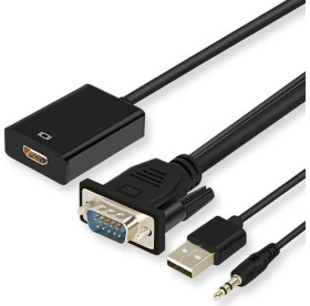 Resim Maxgo 2067 VGA To HDMI Dönüştürücü Çevirici Kablo Adaptör Görüntü Ses Destekli 