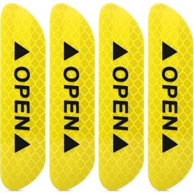 Resim Liangmei 4 Adet/takım Araba Yansıtıcı Şeritler Uyarı 