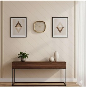 Resim Galaxy Premium Serisi Abs Kasa Duvar Saati Oval 30 Cm Gold Renkli Modern Kadran Gold - Beyaz 