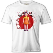 Resim Squid Game - Robot Bebek Beyaz Erkek Tshirt 