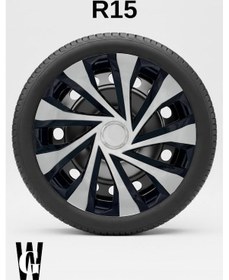 Resim Fiat Fullback 15 İnç Jant Kapağı 4 Adet Siyah Gri C123 