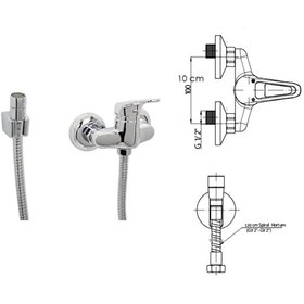 Resim RCYAPI Spiralli Taharet Bataryası Seti Model:şeki01 (sıcak Ve Soğuk Su Çıkışlı - Mesafe 10 Cm) 