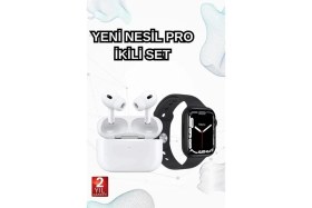 Resim Herşeytrend 2025 Model Akıllı Saat ve Yeni Nesil Pro Bluetooth Kulaklık Tws Yüksek Ses Kaliteli 