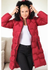 Resim Z6760 Dewberry Bayan Kaban-düz Bordo Düz Bordo 