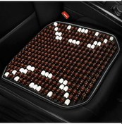 Resim Kahverengi Dayanıklı Boncuklu Koltuk Minderi Aşınmaya Dayanıklı Yeniden Kullanılabilir Soğutma 