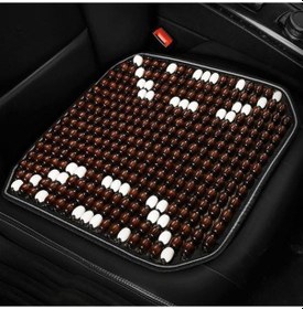 Resim Kahverengi Dayanıklı Boncuklu Koltuk Minderi Aşınmaya Dayanıklı Yeniden Kullanılabilir Soğutma 