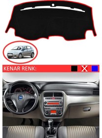 Resim Torpido Koruma Halısı Siyah Kenar Renk Kırmızı Fiat Punto Grande 2005-2018 İle Uyumlu 