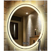 Resim GLOBAL LED MIRROR 55x75 Cm Dokunmatik Tuşlu Buğu Yapmayan Ledli Elips Banyo Aynası 