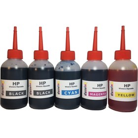 Resim Duruink Hp 5740 5940 6540 (344 343 339) Kartuş Dolum Seti 5 Li Set 5x100ml Mürekkep 