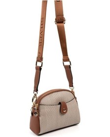 Resim Silver Polo Sp1144 Kadın Çapraz Çanta Hasır Bej-taba 