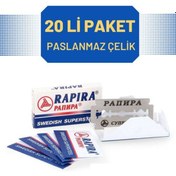 Resim Skygo ModaCar Rapira 20 Adet Çelik Tıraş Jileti 