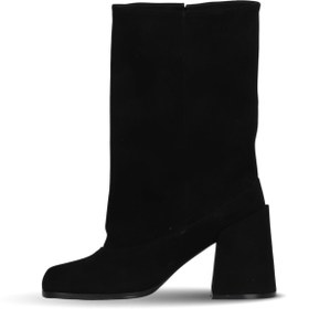 Resim Bueno Shoes Siyah Süet Kadın Topuklu Çizme 42wc6279 