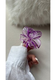 Resim Lotus Mandal Toka Mandal Saç Tokası Kadın Saç Tokası - Aksesuarı Açık Lila 