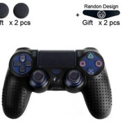 Resim Veri Kurbağa Kaymaz Silikon Kauçuk Kapak Sony Dualshock 4 Ps4 Pro İçin İnce Black 